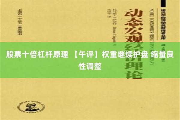 股票十倍杠杆原理 【午评】权重继续护盘 缩量良性调整