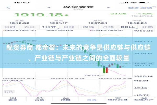 配资券商 都金鳌：未来的竞争是供应链与供应链、产业链与产业链之间的全面较量