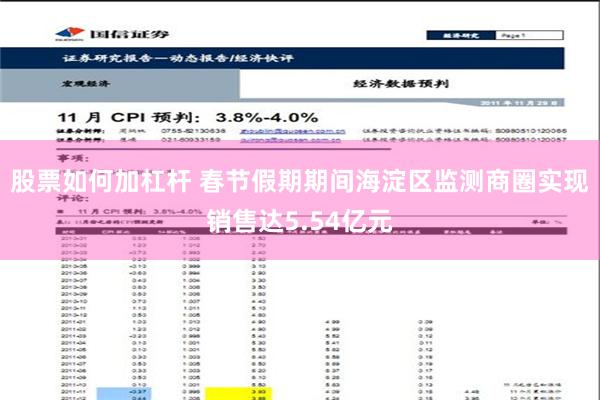 股票如何加杠杆 春节假期期间海淀区监测商圈实现销售达5.54亿元